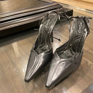 XoXo Black Strappy Heels